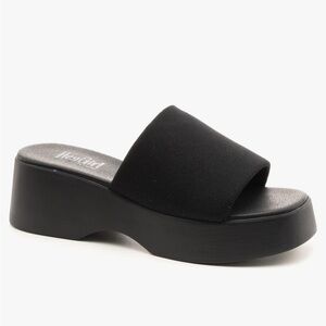 NWOT Corkys | Hey Girl Totally Y2K Black Women's Slide Sandals